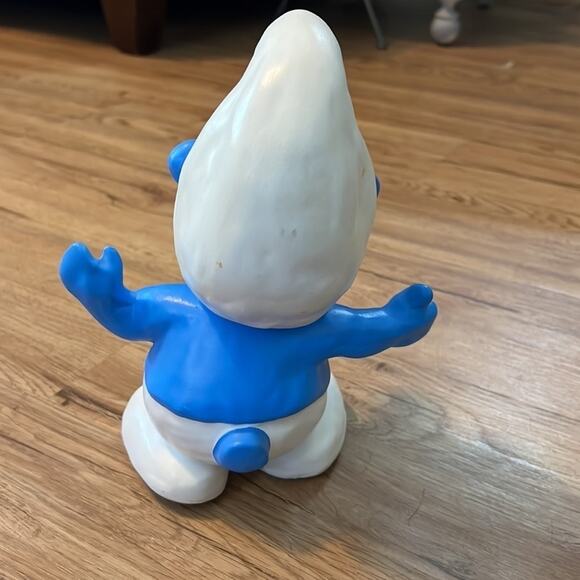 1 Large Vintage Smurfs Smurf Figurine Figure 8.5" Porcelain Ceramic - Picture 5 of 7